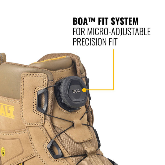 Dewalt Lander Safety Work Boots Size 11 - Water-Resistant Nubuck Leather - Composite Safety Toe - SRC Anti-Slip – view 2 - Auzzistore