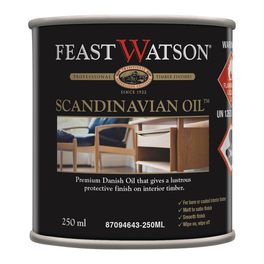 Feast Watson Scandinavian Oil 250ml Clear Oil Satin Finish - Auzzistore