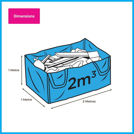 Aussie Skip Bag - 2m3 - Woven PPE - Eco-Friendly Waste Solution – view 2 - Auzzistore