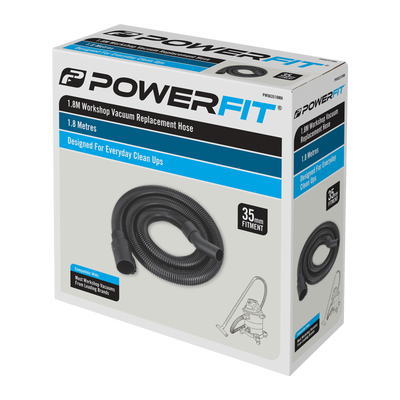 Powerfit Workshop Vacuum Replacement Hose - 1.8m - Durable & Flexible