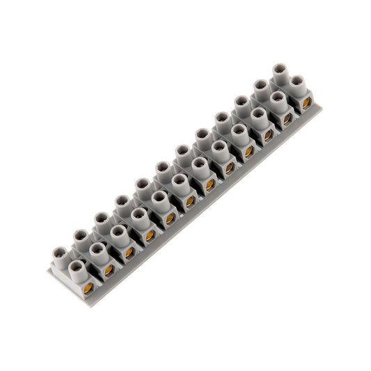 Deta 12 Terminal Connector Strip - 20A - Polypropylene - Compact Design