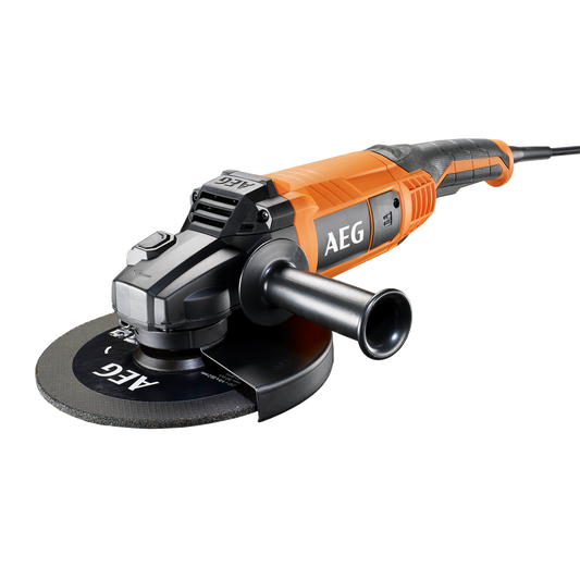 AEG 2200W Angle Grinder 230mm - Orange - Low-Profile Design - Auzzistore