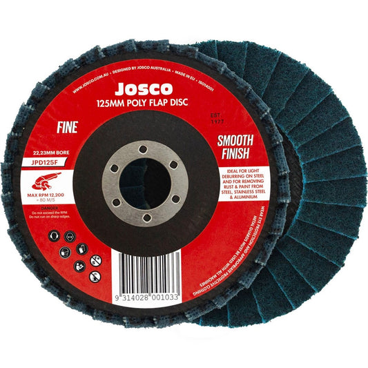 Josco Poly Flap Disc - 125mm - Synthetic - Fine Finish – view 2 - Auzzistore