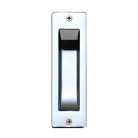 Gainsborough Rectangular Flush Pull - 35mm x 115mm - Zinc - Bright Chrome - 2 Pack - Auzzistore