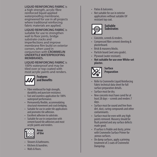 Crommelin Liquid Reinforcing Fabric - 4L - Polyester - Waterproofing – view 2 - Auzzistore