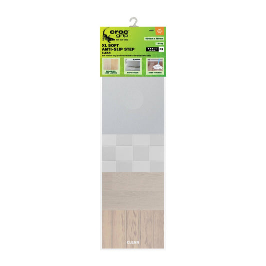 Croc Grip Clear Soft Textured Step 500mm x 150mm Durable Vinyl - Auzzistore
