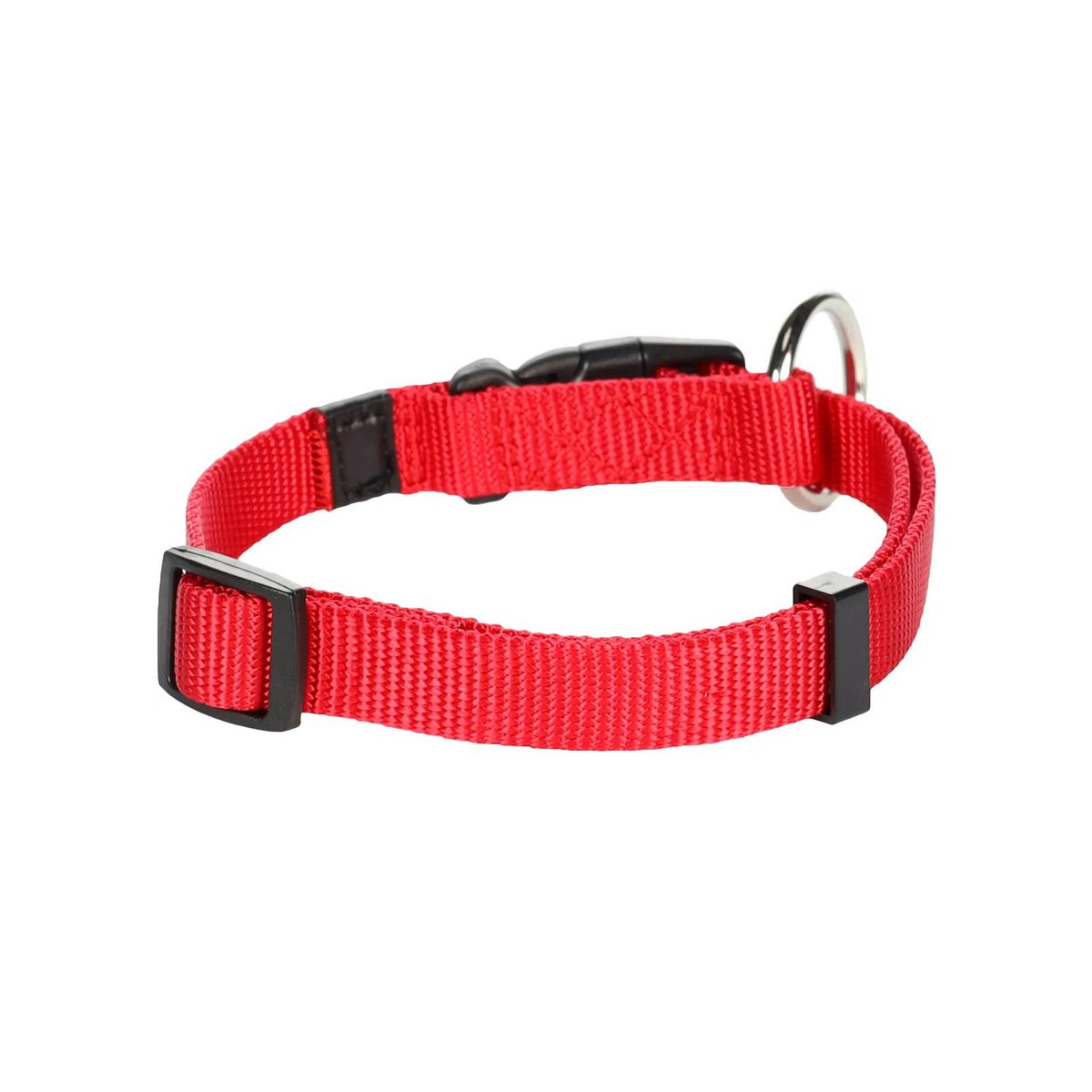 Flamingo Small Red Ziggi Dog Collar - Adjustable Nylon - 30-45CM - Durable