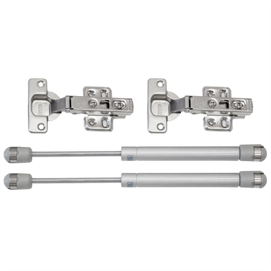 Kaboodle Slimline Cabinet Hinge Pack - 136mm - Nickel Plated - Adjustable