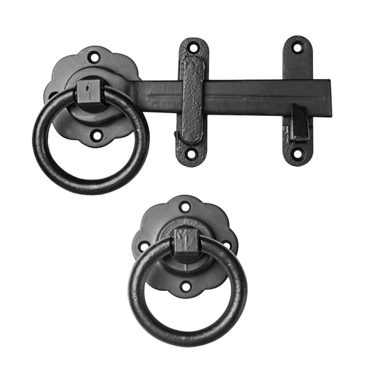 Pinnacle Gate Latch - 100mm - Steel - Smooth Black Finish - Auzzistore