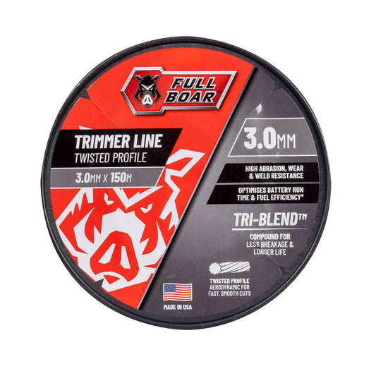 Full Boar Trimmer Line 3.0mm x 150m - Twisted Profile - Durable & Efficient - Auzzistore