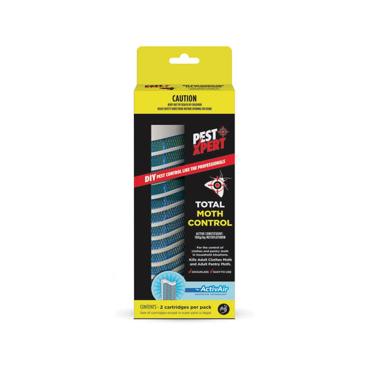 Pestxpert Total Moth Control - Dual-Action Moth Killer - 100mm x 200mm - Odourless - Auzzistore