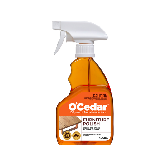 O'Cedar Furniture Polish - 400ml Liquid - Nourishes Wood - Conceals Scratches