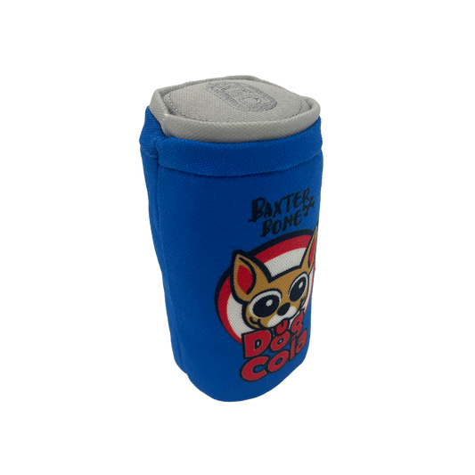Baxter Bone Dog Cola Soda Can Plush Toy - 60mm x 140mm - Durable & Squeaky – view 2