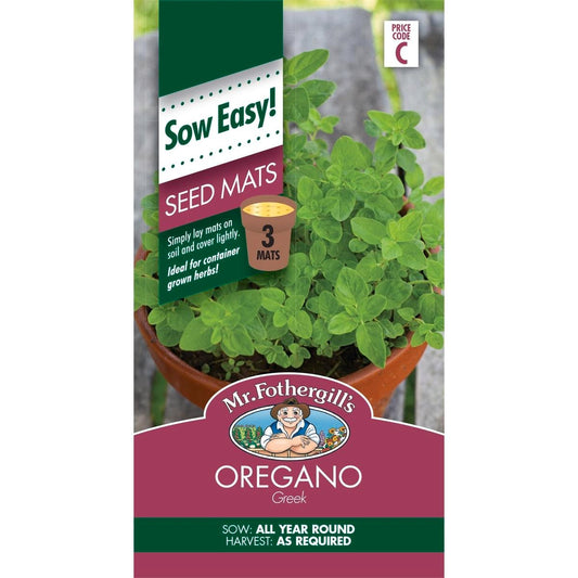 Mr Fothergill Oregano Seed Mat - 75mm - Seeds - Easy To Grow - Auzzistore
