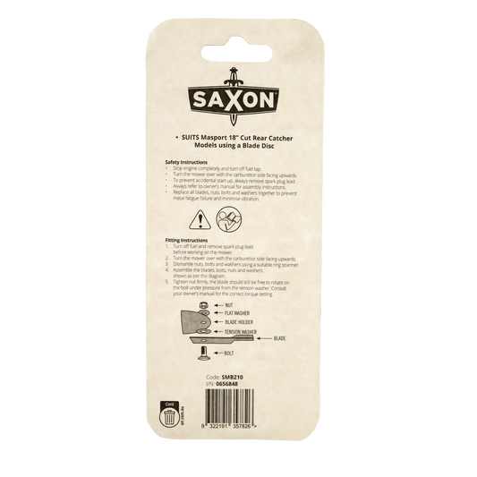 Saxon 18 Mower Blade Bolt Set - 2 Blades 18” - Suits Masport Mowers – view 2 - Auzzistore