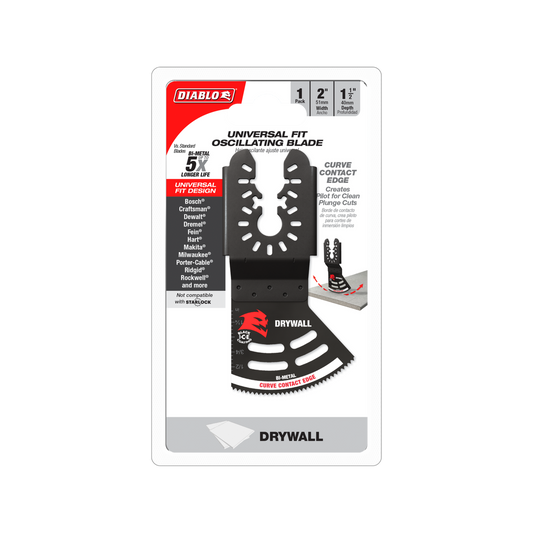 Diablo Universal Multi Tool Blade - 40mm x 51mm - Drywall Cutting - Black - Auzzistore