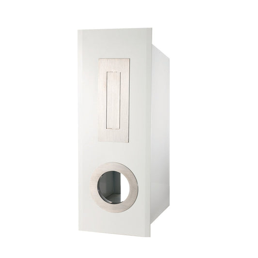Sandelford Highlander Fence Mount Letterbox - White - Galvanised Steel - Secure Design