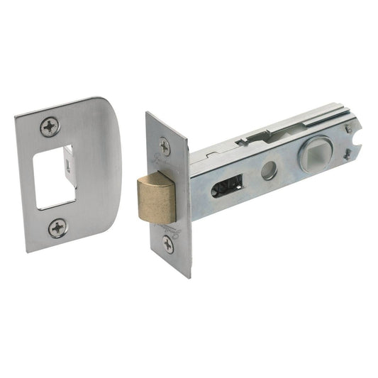 Gainsborough 60mm Satin Chrome D Strike Tubular Latch Zinc Easy Install