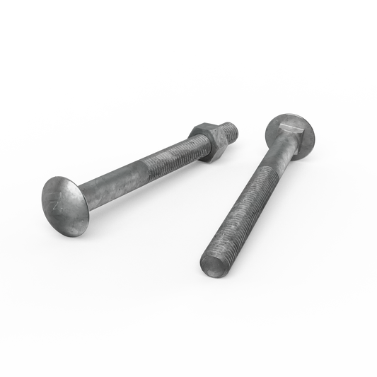 Zenith M12 x 130mm Hot Dip Galvanised Cup Head Bolts Nuts Each - Auzzistore