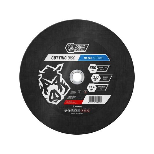 Full Boar Metal Cutting Disc 350mm - 3mm Thickness - Pack of 12 - Fast Cutting - Auzzistore