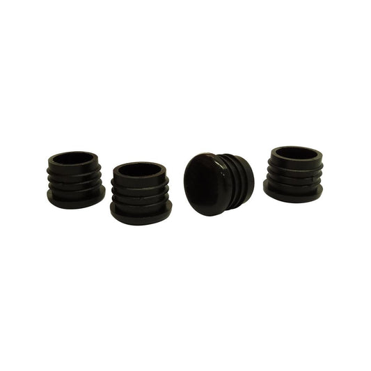 Surface Gard 22mm Black Round Plastic Internal Chair Tip 4 Pack - Auzzistore