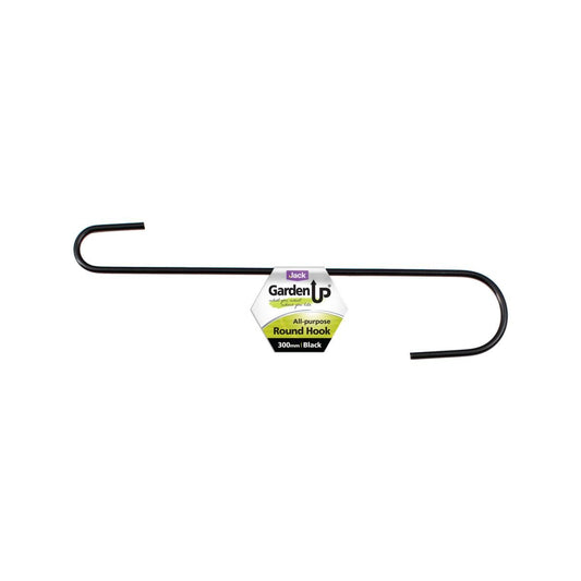 Jack All Purpose Hook 300mm Black Steel Round Hanging Basket Hook - Auzzistore