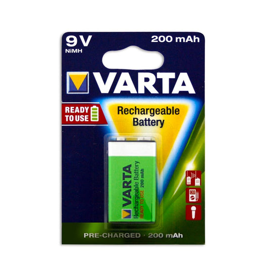 Varta Nimh Rechargeable Battery - 9V - Green - Ideal for Smoke Alarms
