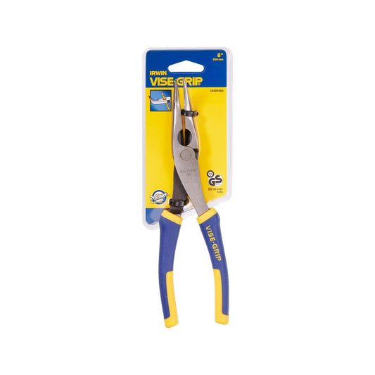 Irwin Vise Grip 200mm Bent Long Nose Pliers - Chromium Nickel Steel - Durable