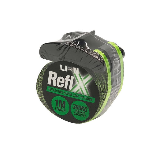 Lion Reflx Super Cam Tie Down - 1m - Polyester - Reflective Webbing