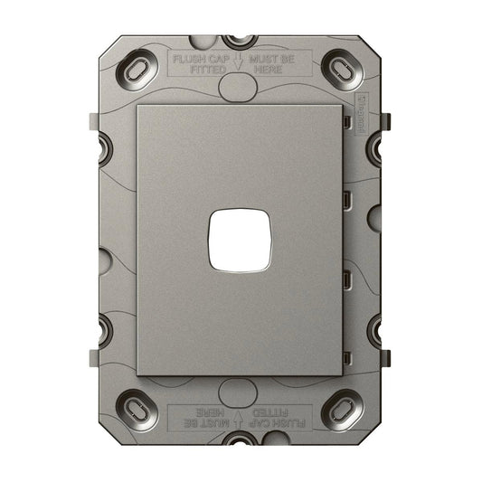 Hpm Arteor 1 Gang Wall Switch Grid Only 128mm x 91mm Magnesium - Modern Design - Auzzistore