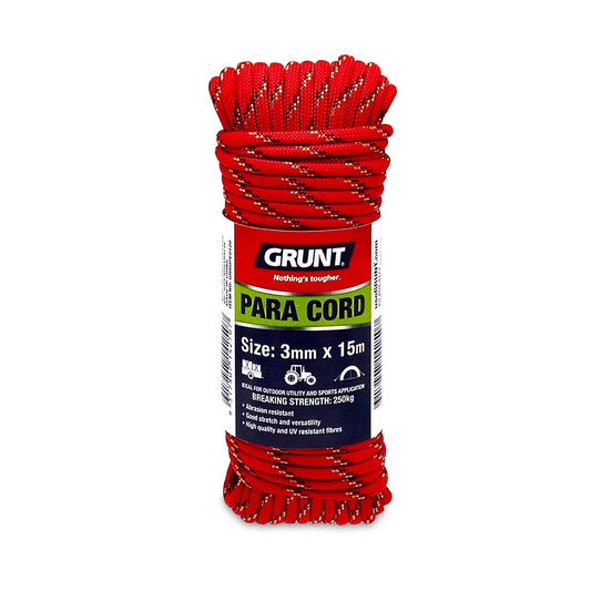 Grunt Para Cord 3mm x 15m PP Multifilament Strong Utility Rope - Auzzistore