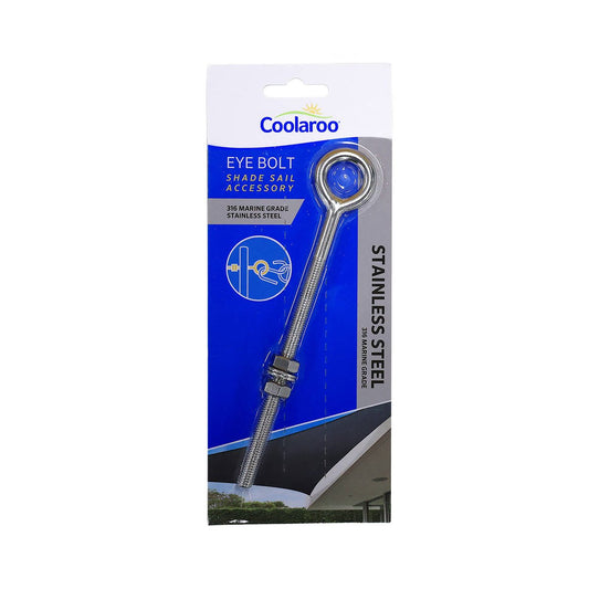 Coolaroo Shade Sail Eye Bolt - 30mm - Marine Grade Stainless Steel - Easy Use