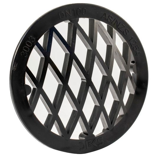 Deks Domed Grate - 100mm - PVC - Black Push-Fit – view 2 - Auzzistore