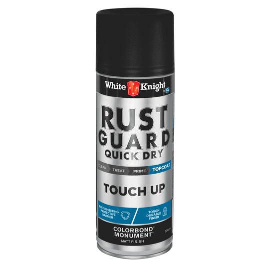 White Knight Rust Guard Touch Up Spray Paint 300g Monument Matt