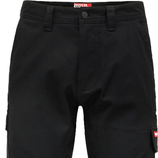 Hard Yakka 3056 Stretch Canvas Cargo Pants Size 97r - Black - Durable Comfort