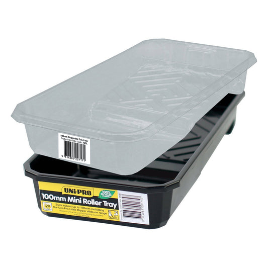 Uni Pro 100mm Paint Tray Liner - 100mm - Clear - Disposable - 75SL – view 2 - Auzzistore