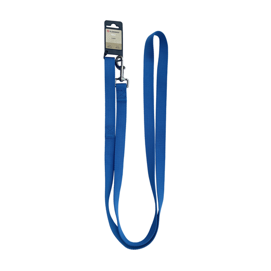 Flamingo Dog Leash - 200cm x 2.5cm - Blue - Durable Nylon - Splashproof