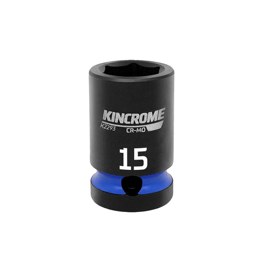 Kincrome 15mm Impact Socket - Cr-Mo Steel - Shallow - Durable