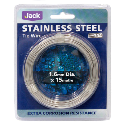 Jack Tie Wire - 1.6mm x 15m - Stainless Steel - Soft & Easy to Use
