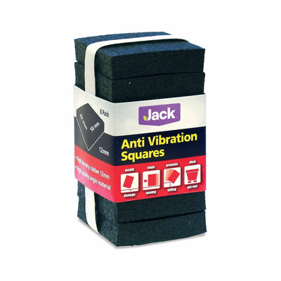Jack Anti Vibration Squares 50x50mm 12mm Noise Suppressor 8 Pack