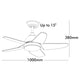 Brilliant 100cm Matt White Bellis AC Ceiling Fan - Remote Control - LED Light