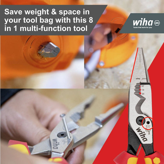 Wiha 8 in 1 Multi Function Pliers - 209mm - Steel - Ergonomic Design – view 2