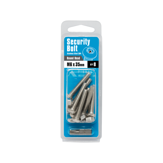 Pinnacle M6 x 35mm Stainless Steel Security Bolts - 8 Pack – view 2 - Auzzistore