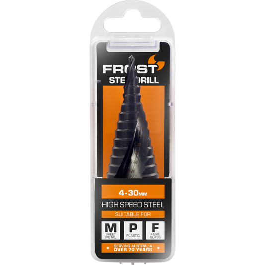 Frost 4 HSS Step Drill - 30mm - High-Speed Steel - Precision Drilling