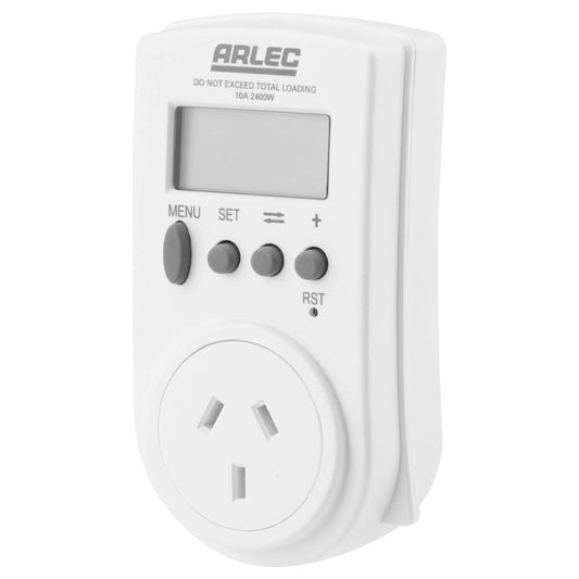 Arlec Energy Cost Electrical Meter - Measures Energy Use - LCD Display - White – view 2 - Auzzistore