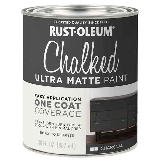 Rust-Oleum Chalked Paint - 887ml - Charcoal - Ultra Matt Finish - Auzzistore
