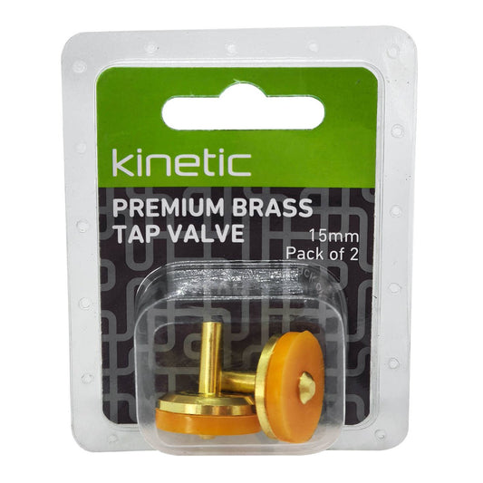 Kinetic Premium Brass Tap Valve 2 Pack - 15mm - Durable Leak-Free Connection – view 2 - Auzzistore
