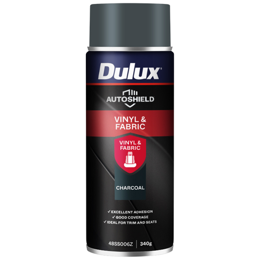 Dulux Autoshield Spray Paint 340g Charcoal - Vinyl & Fabric - 1.5m² Coverage - Auzzistore