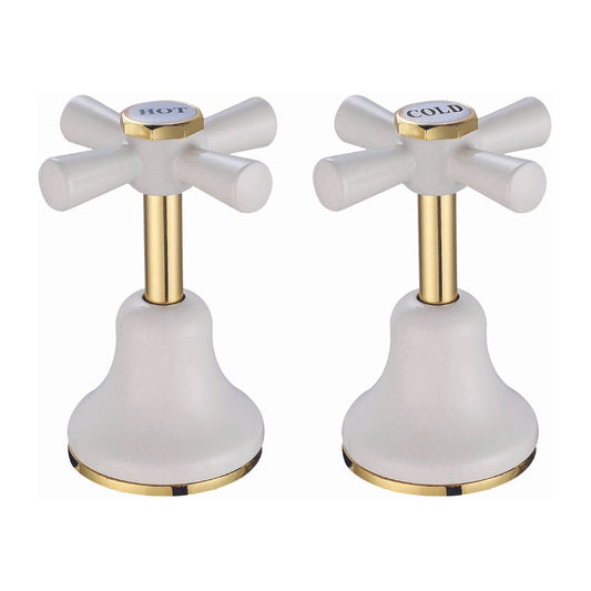 Shaw Mason Ivory Basin Top Assembly - Brass - 167mm x 105mm x 67mm - Durable - Auzzistore