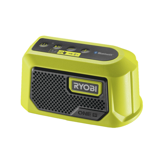 Ryobi 18V ONE+ Compact Bluetooth Speaker RBTM18 - 80.4mm x 33mm x 135mm - Portable Sound